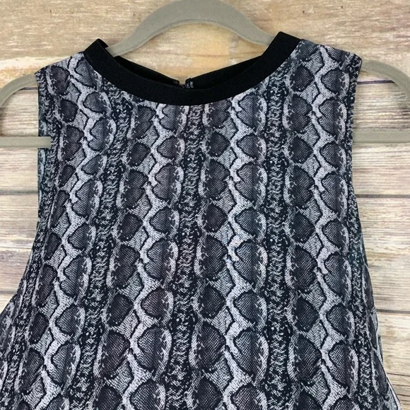 Rachel Rachel Roy Dress Black Snakeskin Look M - Picture 4 of 7